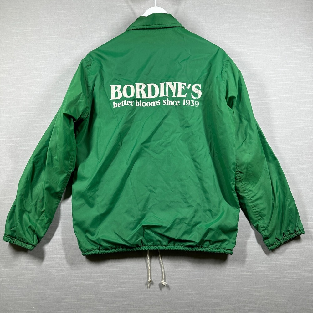 Vintage Pla-Jac Dunbrooke Coaches Jacket Mens S Green‎ Bordines Michigan 70s